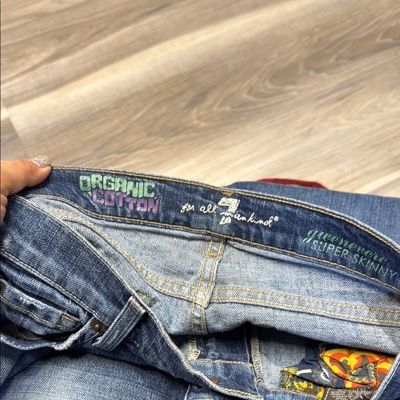 7 for All Mankind Blue Organic Cotton Super Skinny Jeans size 25 - Picture 2 of 10